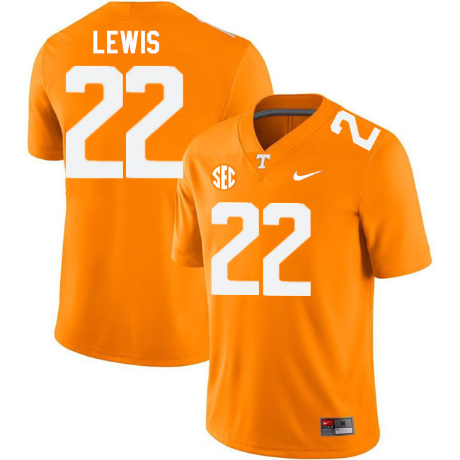 Men #22 Peyton Lewis Tennessee Volunteers College Football Jerseys Stitched-Orange